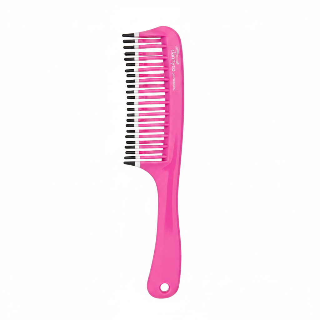 Pink Detangling Comb - Fixed Prongs